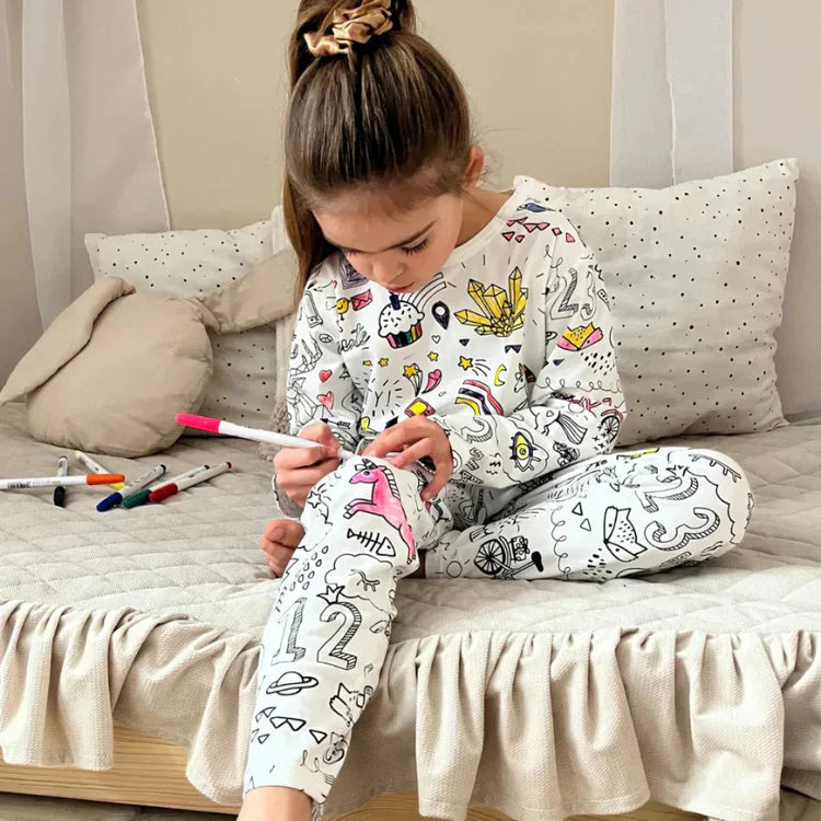 Pijama Para Colorear